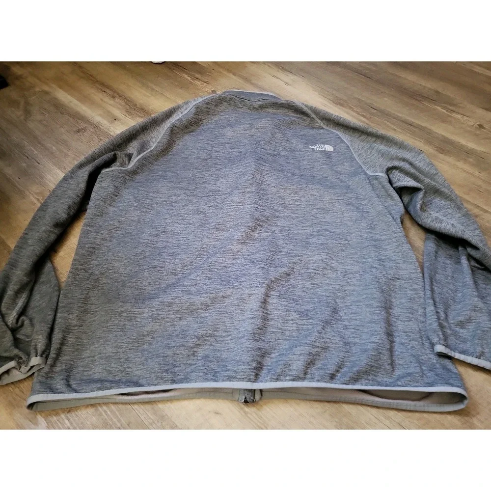 The North Face Jacket Mens XXL Gray Full Zip Fleece Lined‎ Mock Neck Grey